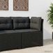vidaXL Tuinbank met Kussens Rattan Look PP Antraciet