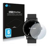 Savvies 6x Schermbeschermer compatibel met Horloges (Rond, Diameter: 31 mm) Screen Protector ultra transparant