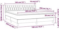 vidaXL Boxspringbed met matras, fluweel, donkerblauw, 180x200 cm