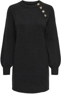ONLY - ONLEMMA LIFE LS BUTTON ONEC DRESS CC KNT - Black - Size S