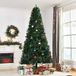 Sapin de Noël artificiel 240 cm 1499 branches imitation Nordmann grand réalisme vert