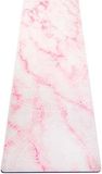 Matchu Sports - Yogamat Deluxe - Eco friendly rubber met suède toplaag - 180 cm x 60 cm x 5 mm - Pink Marble