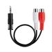 [Nieuw] HDSupply audio-adapter 0,10 m, 3,5 mm stereo jack plug naar 2x RCA-aansluiting, AUX-adapter