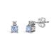 Lucardi Dames 14 Karaat witgouden oorbellen diamant 0,35ct