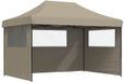 vidaXL Partytent, 279 x 410 x 315 cm, taupe, Oxford-stof
