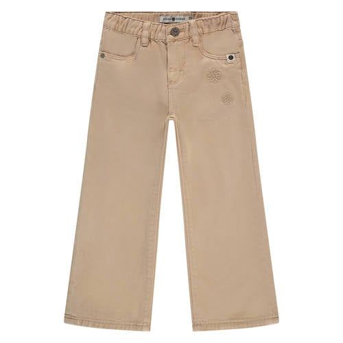 Stains&Stories wide leg casual broek beige
