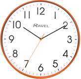 Ravel - Moderne wandklok van 40 cm voor kantoor en keuken - analoog kwarts - RWC.40.8 - oranje
