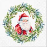 PAW Decor Lunch servetten - Joyful Claus Circle - 33x33 cm