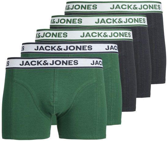 JACK&JONES JACNOLAN SOLID TRUNKS 5 PACK Heren Onderbroeken XXL Rain Forest