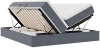 vidaXL Opbergbed met matras Donkergrijs 180 x 200 cm Fluweel