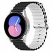 By Qubix Garmin By Qubix Ocean Style bandje voor Garmin Venu 4 (45mm) - Zwart/Wit