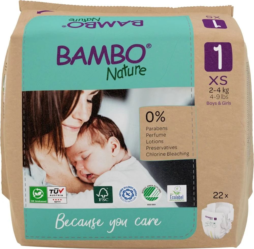 Bambo Nature Maat 1 Luiers XS