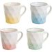 UNIMASA Set De 4 Mugs En Céramique Pastel Relief