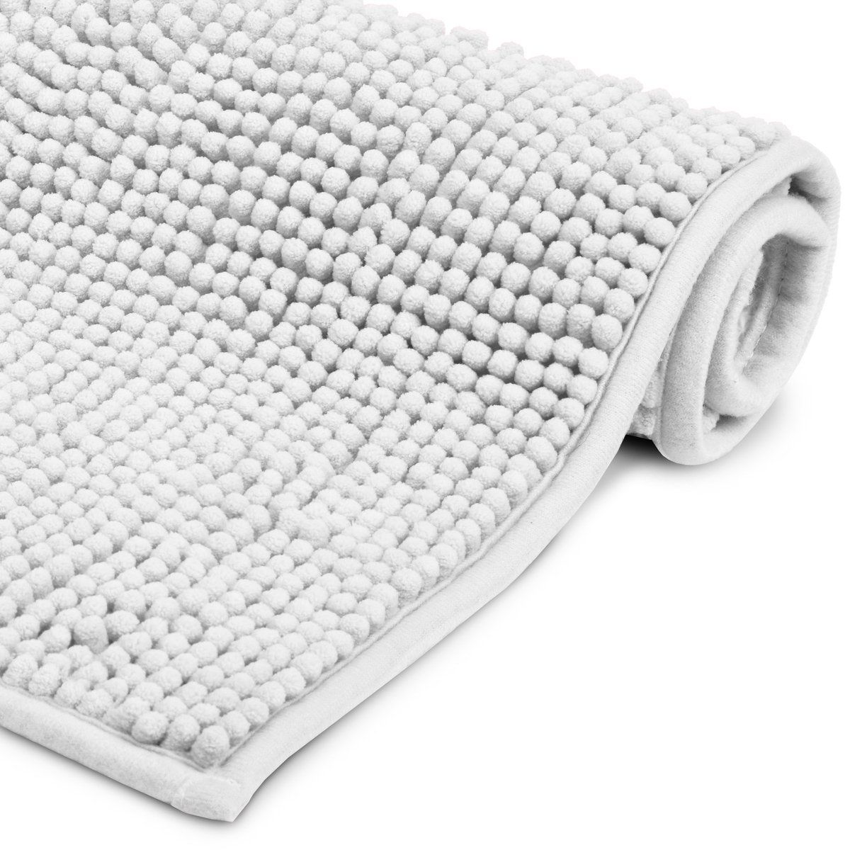 Beautissu Badmat Antislip 50x50cm Beaumare WR - Douchemat Wit Badmat - WC Tapijt, Vloermat voor Douche of Badkamer