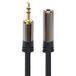 PremiumCord HQ 3,5 mm jack verlengkabel - 3,5 mm jack plug - mannelijke naar vrouwelijke stereo jack plug - extra audio verlengkabel - afgeschermd - gevlochten metalen connectoren - M/F - lengte: 1,5