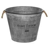 Atmosphera Bloemenplanter ZINK, vintage emmer, Ø 48 cm