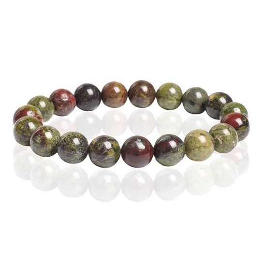 Memphis Natuursteen Armband 10mm - Dragon Blood Stone