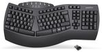 Perixx PERIBOARD-612BDE Clavier Bluetooth® Allemand, QWERTZ Noir Ergonomique, Repose-poignets, Touches multimédias