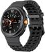 Strap-it Ocean siliconen bandje met gespsluiting geschikt voor Samsung Galaxy Watch 9 (40/44mm) / Watch 8 (40/44mm) / 8 Classic (46mm) - donkergrijs/zwart