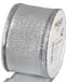 Halbach Seidenbänder Geschenklint zilver - Made in Germany - met vormbare draadranden | 60 mm x 25 m | elegant gouden lint voor bruiloft of Kerstmis