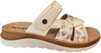 Rohde 1317 01 Slippers Wit/Goud Leer Dames - Wit/Goud - 38