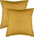Atmosphera Bank/sierkussens huiskamer Sophia - 2x stuks - 52 x 52 cm - Okergeel - polyester - met rits
