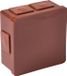 Viplast boîte de rangement, hermétique, brun, avec couvercle, 86x86x40, IP55, 00202