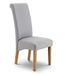Julian Bowen Rio textielstoel, opgerold design, hout, grijs, 2 stuks