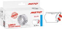 Meto Voorbedrukte etiketten voor etiketteermachine, 32 x 19 mm, Papier, Wit, 5000 stuk(s)