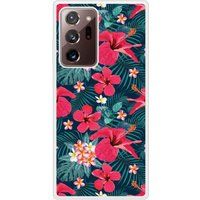 Samsung Bedrukt siliconen hoesje compatibel met Galaxy Note 20 Ultra Hibiscus Fuchsia
