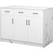 MODENUIT Îlot de cuisine - Évidement de bar avec 3 tiroirs et 3 portes - Cuisine et coin repas - MDF marbre blanc - 120x60x90,5 cm