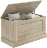 Homcom Opbergkist - Spaanplaat - 80x40x45cm - Natuurlijk hout