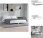 vidaXL Bedframe, bewerkt hout, hoogglans, wit, 120x200 cm