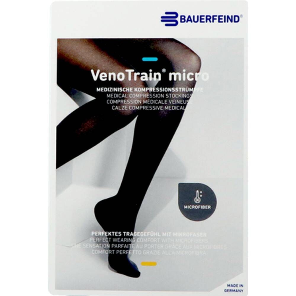 Bauerfeind VenoTrain Micro Ad C2 Normal Short Gesloten Teen Caramel Medium 1 paar kousen