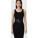 AllSaints Jana Double Belt Schwarz/warm Brass Taille: XS
