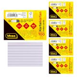 Idena 90279 - Indexkaarten DIN A7, 500 stuks gelinieerd, flashcards van 180 g/m² FSC-Mix papier in wit, voor school en kantoor