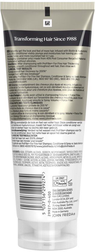 John Frieda PROfiller+ Thickening Conditioner - 250 ml