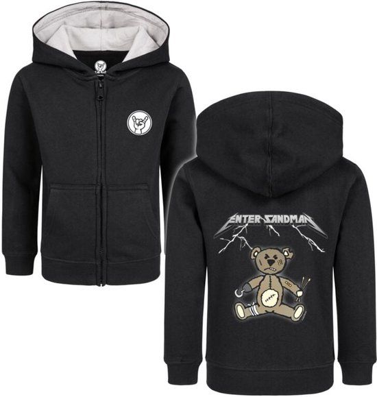 Sprüche Metal-Kids - Enter Sandman Kinder vesten zwart Biologisch katoen