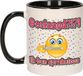 Bellatio Decorations Geslaagd cadeau mok - zwart/rood - Geslaagd?!?! Sprakeloos - Ca. 300 ml