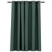 vidaXL Gordijn - linnen-look - verduisterend - met - ogen - 290x245 - cm - groen