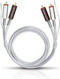Oehlbach Silver Express Plus Cinch Audio Aansluitkabel [2x Cinch-stekker - 2x Cinch-stekker] 0.50 m Transparant