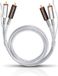 Oehlbach Silver Express Plus Cinch Audio Aansluitkabel [2x Cinch-stekker - 2x Cinch-stekker] 0.50 m Transparant