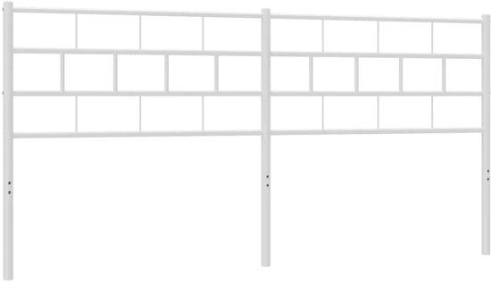 vidaXL Hoofdbord - Wit - Metaal - 160 cm
