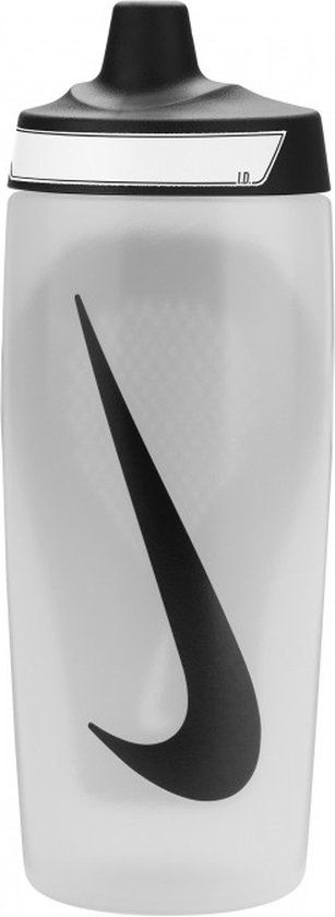 Nike Sportbidon model Refuel Bottle Grip - 1 Liter - Transparant/Zwart