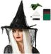 Boland Heksenhoed met sluier - zwart - voor Dames - Halloween