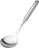 Fissler Essentiale/roestvrijstalen rijstlepel (32 cm) grote opscheplepel, groentelepel, met ophangoog, vaatwasmachinebestendig