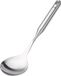 Fissler Essentiale/roestvrijstalen rijstlepel (32 cm) grote opscheplepel, groentelepel, met ophangoog, vaatwasmachinebestendig