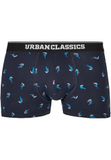 Urban Classics Boxershorts nachtblauw / hemelsblauw / oranjerood / zwart gemêleerd