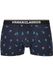 Urban Classics Boxershorts nachtblauw / hemelsblauw / oranjerood / zwart gemêleerd