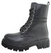Dockers by Gerli : Bottines à lacets pour filles, chaussures d'enfant, couleur noire, style décontracté